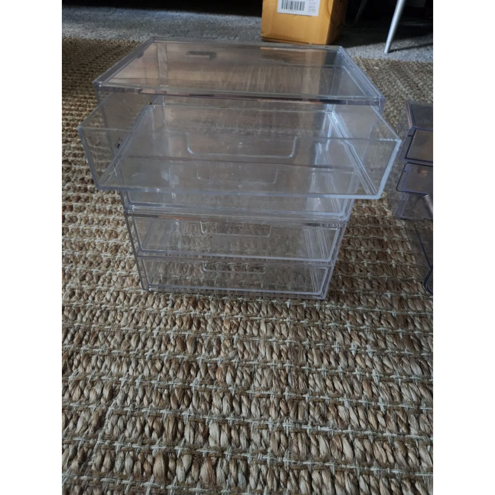 Seven Piece Unbranded Clear Acrylic Makeup Organizers/Storage One Size - Picture 4 of 10